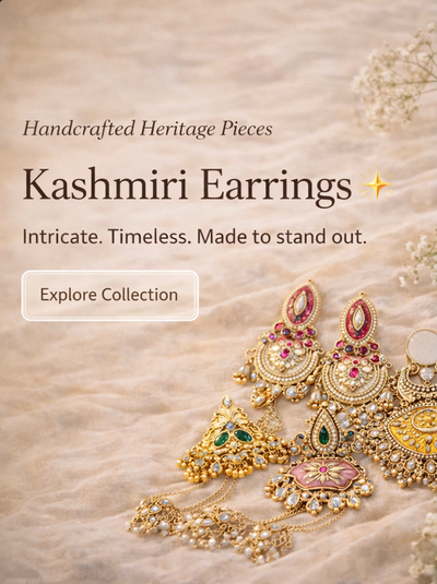 Kashmiri Earrings for Women | Traditional Dehjoor & Jhumka Designs Online