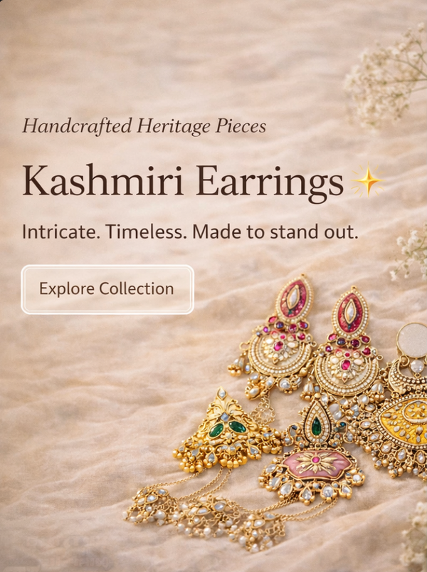 Kashmiri Earrings for Women | Traditional Dehjoor & Jhumka Designs Online