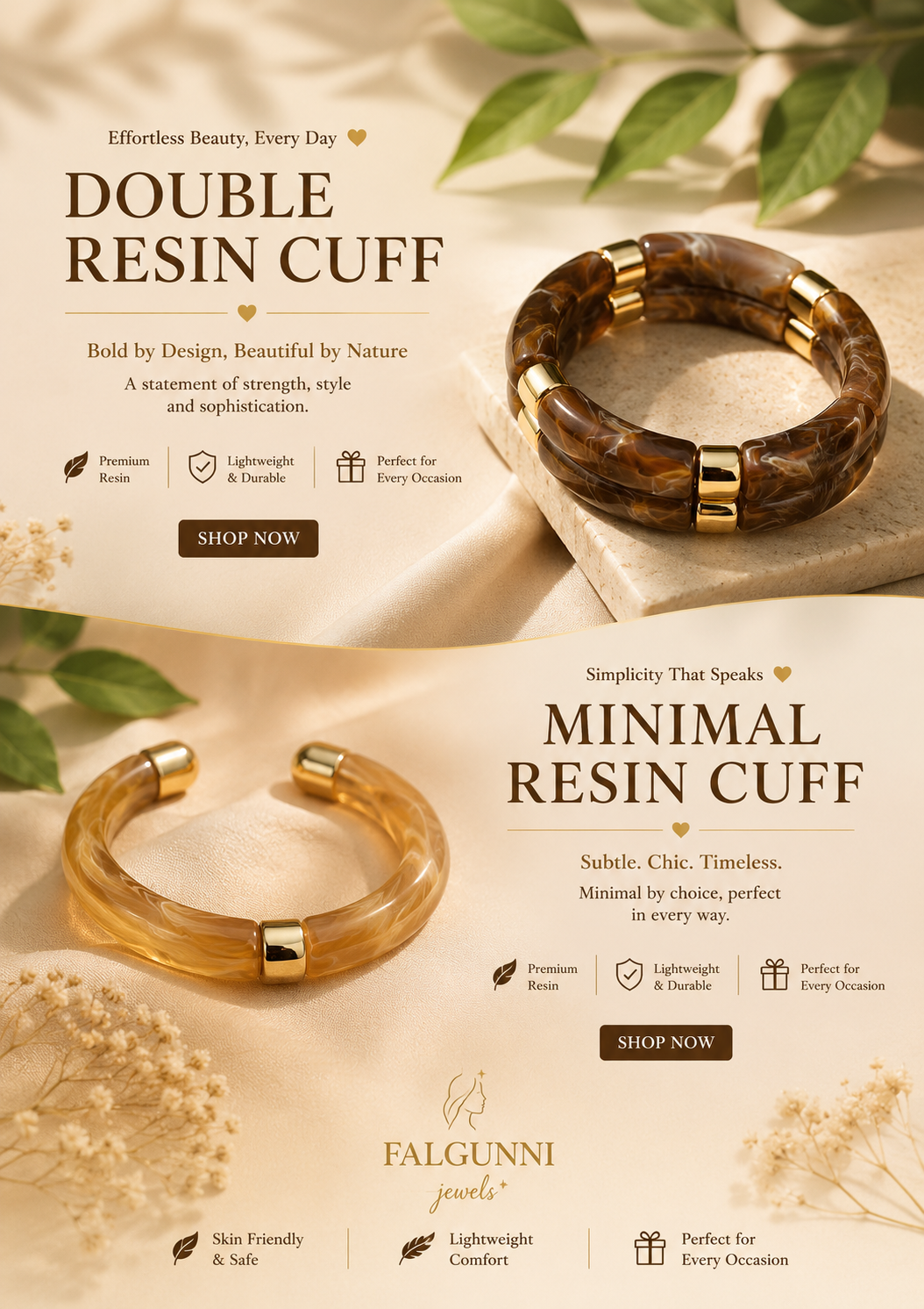 Stretchable Resin Cuff Collection | Falgunni Jewels