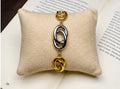 Gold Silver Dual Tone Bracelet – Sparkling Trendy Bracelet
