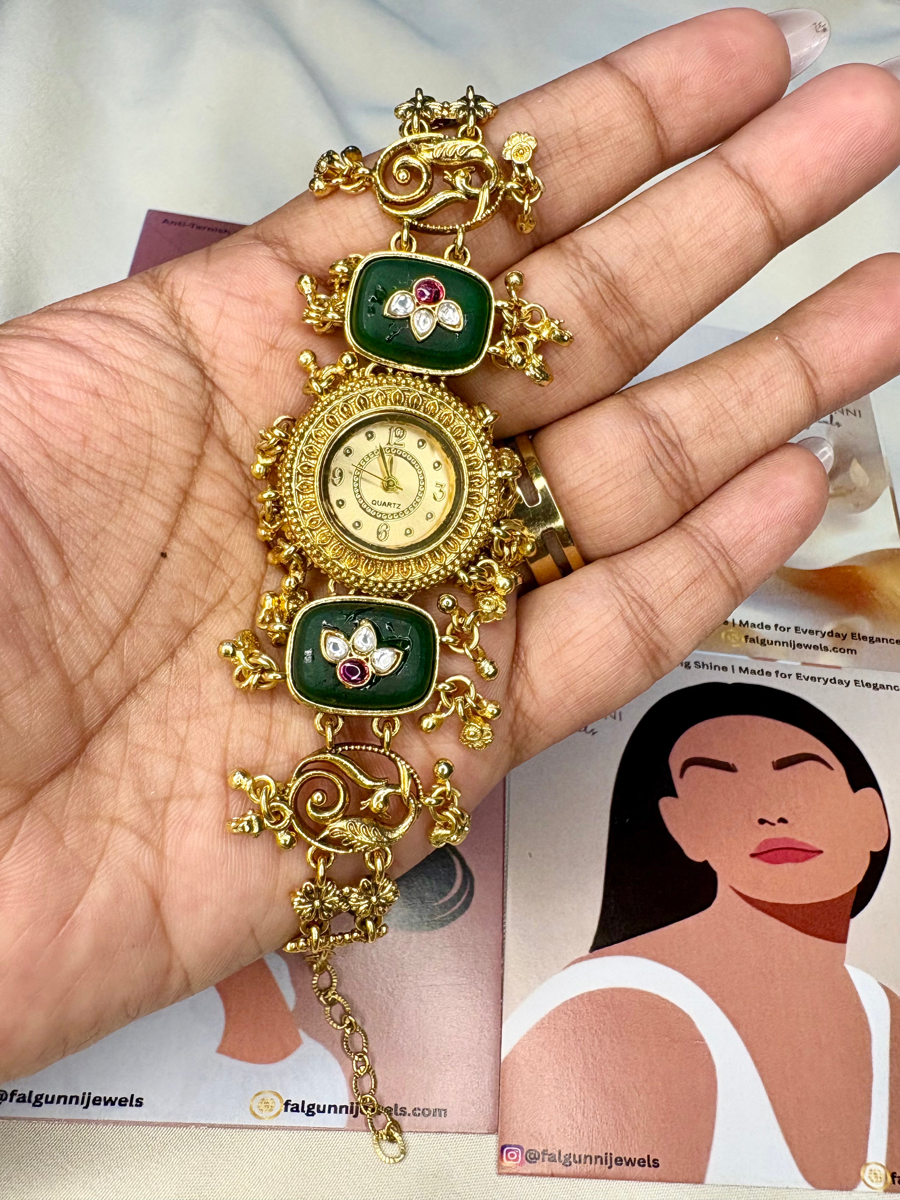 Sana Heritage Watch for Women – Designer Gold Bracelet Watch