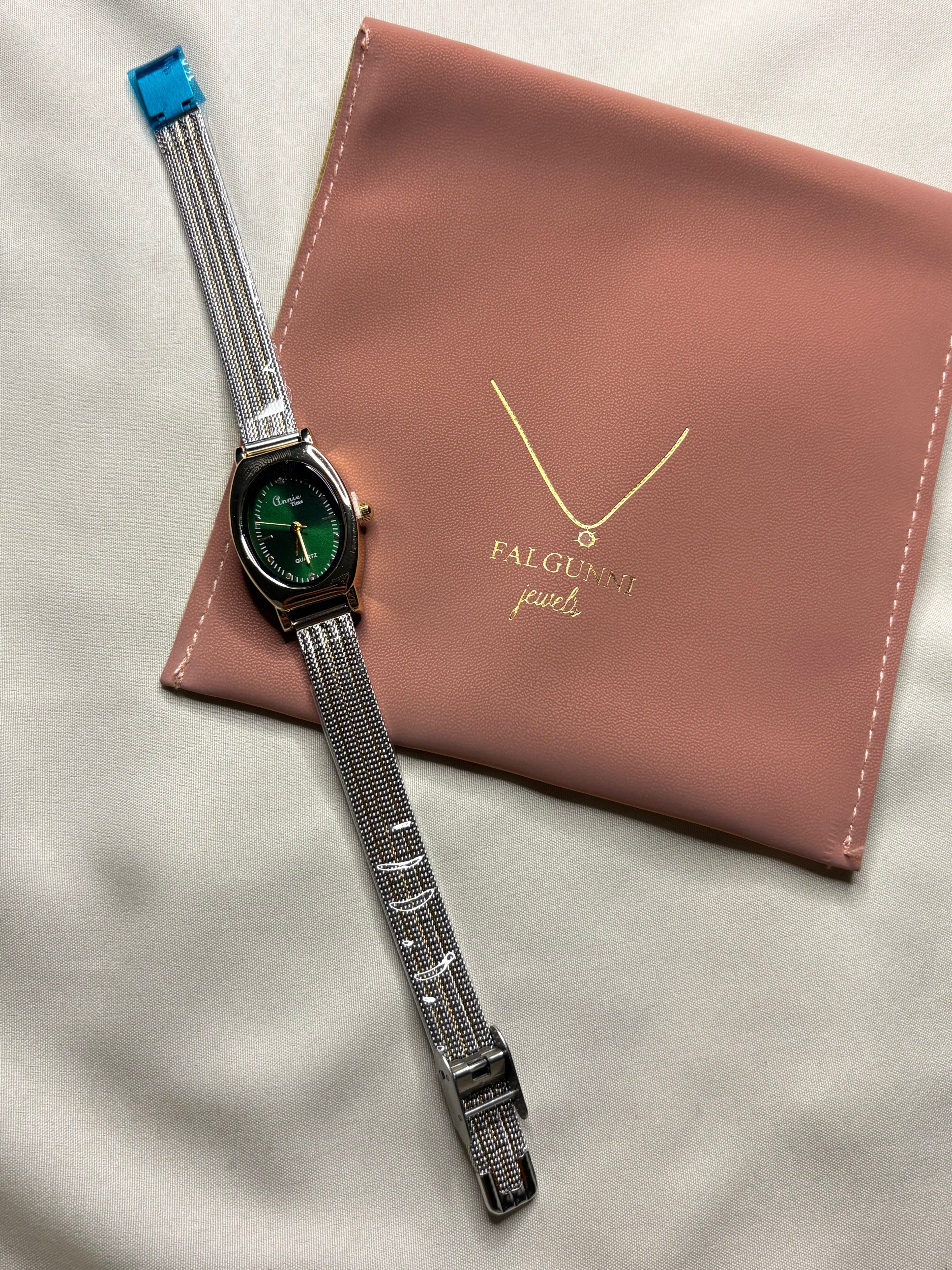 Green Mesh Strap Watch for Women