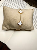 White Clover Chain Bracelet – Bold Statement Style