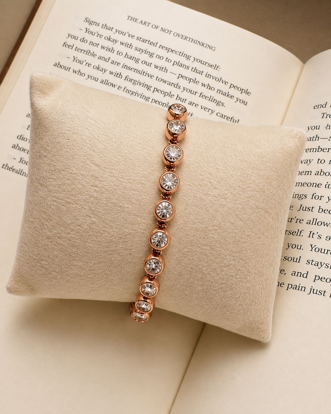 Rose Gold Studded Premium Bracelet – Sleek Minimal Style