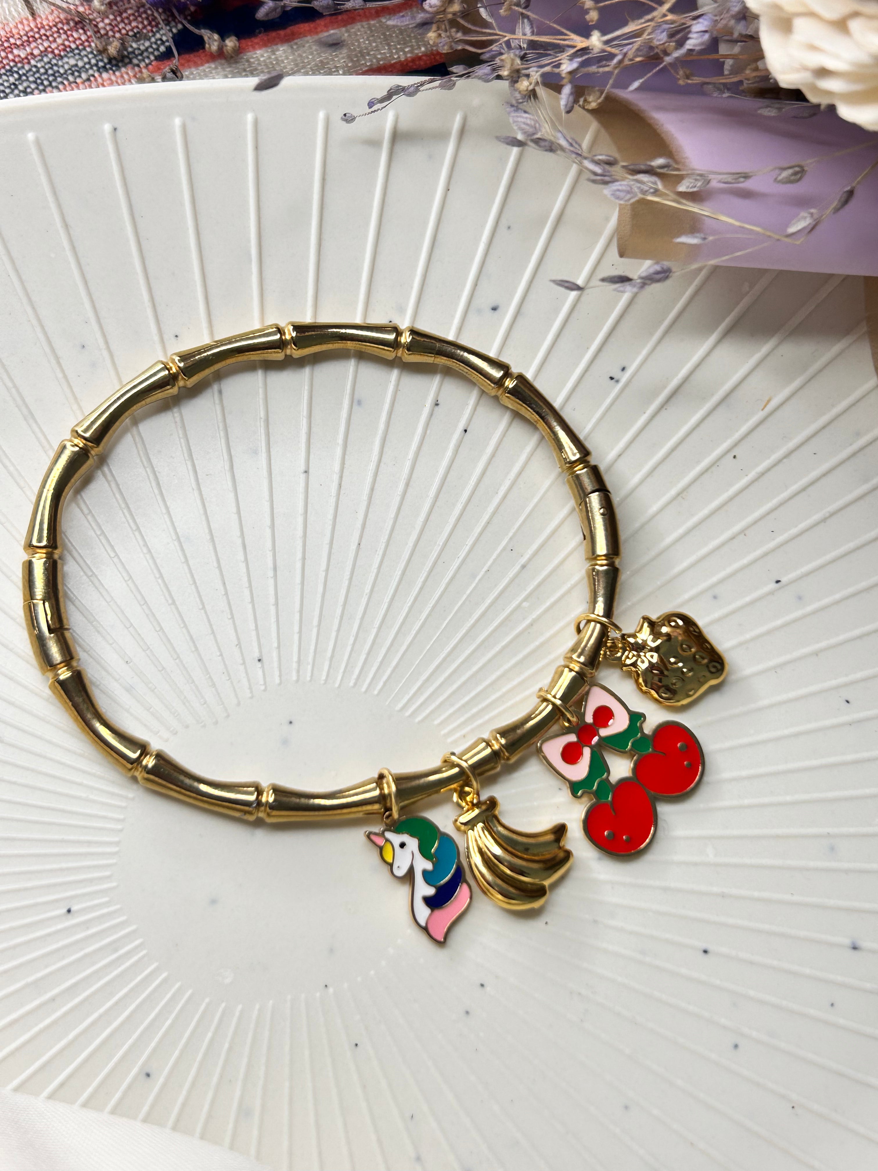 Cute Charm Bangle Bracelet