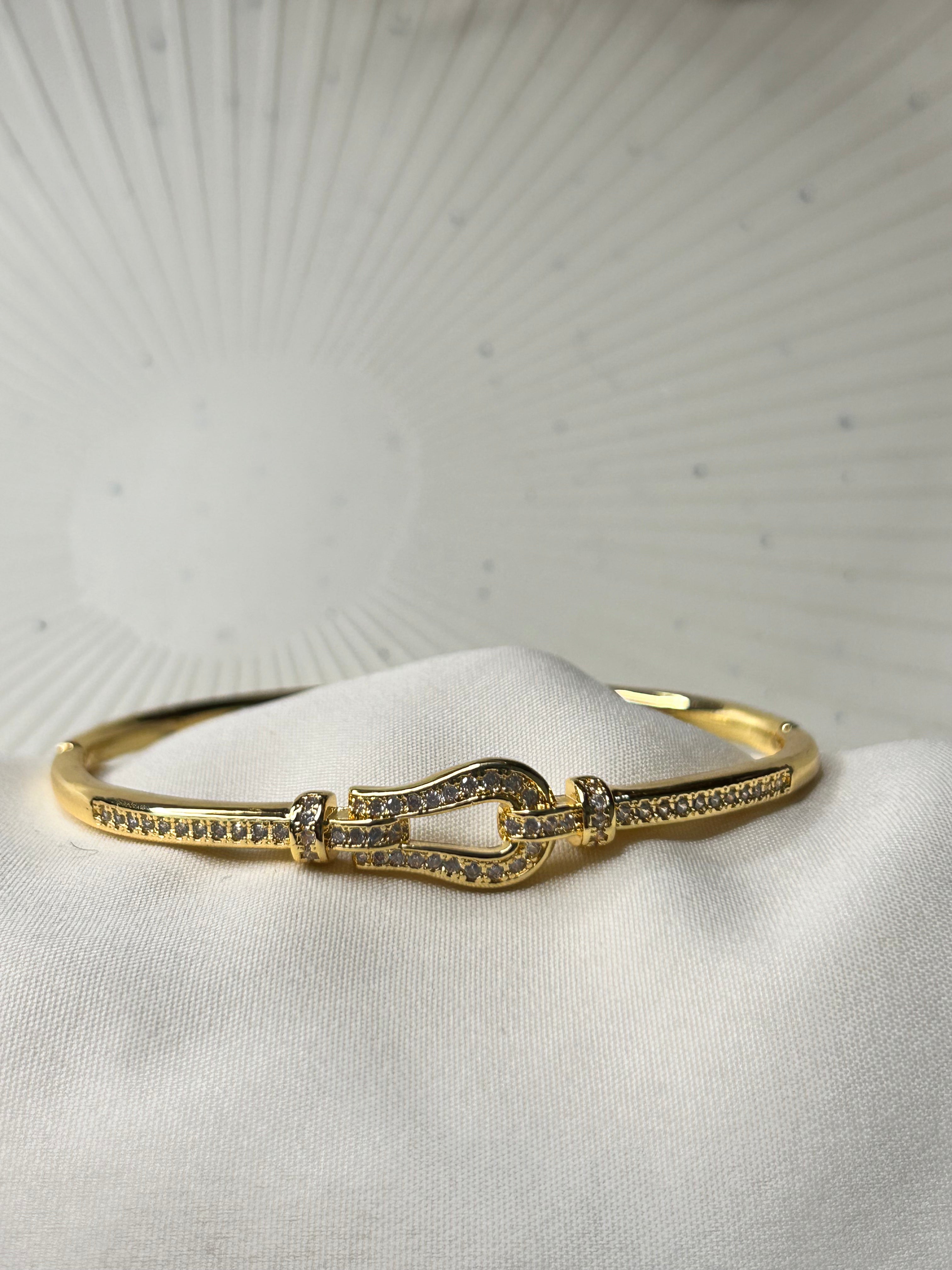 Designer Gold Bangle Bracelet