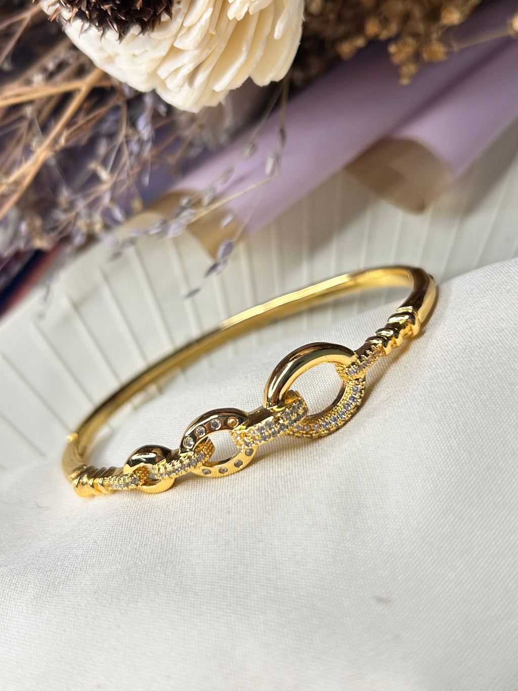 Party Wear Studded Bangle Bracelet