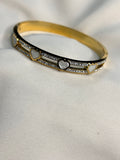 Gold Plated heart Bangle Bracelet For Women