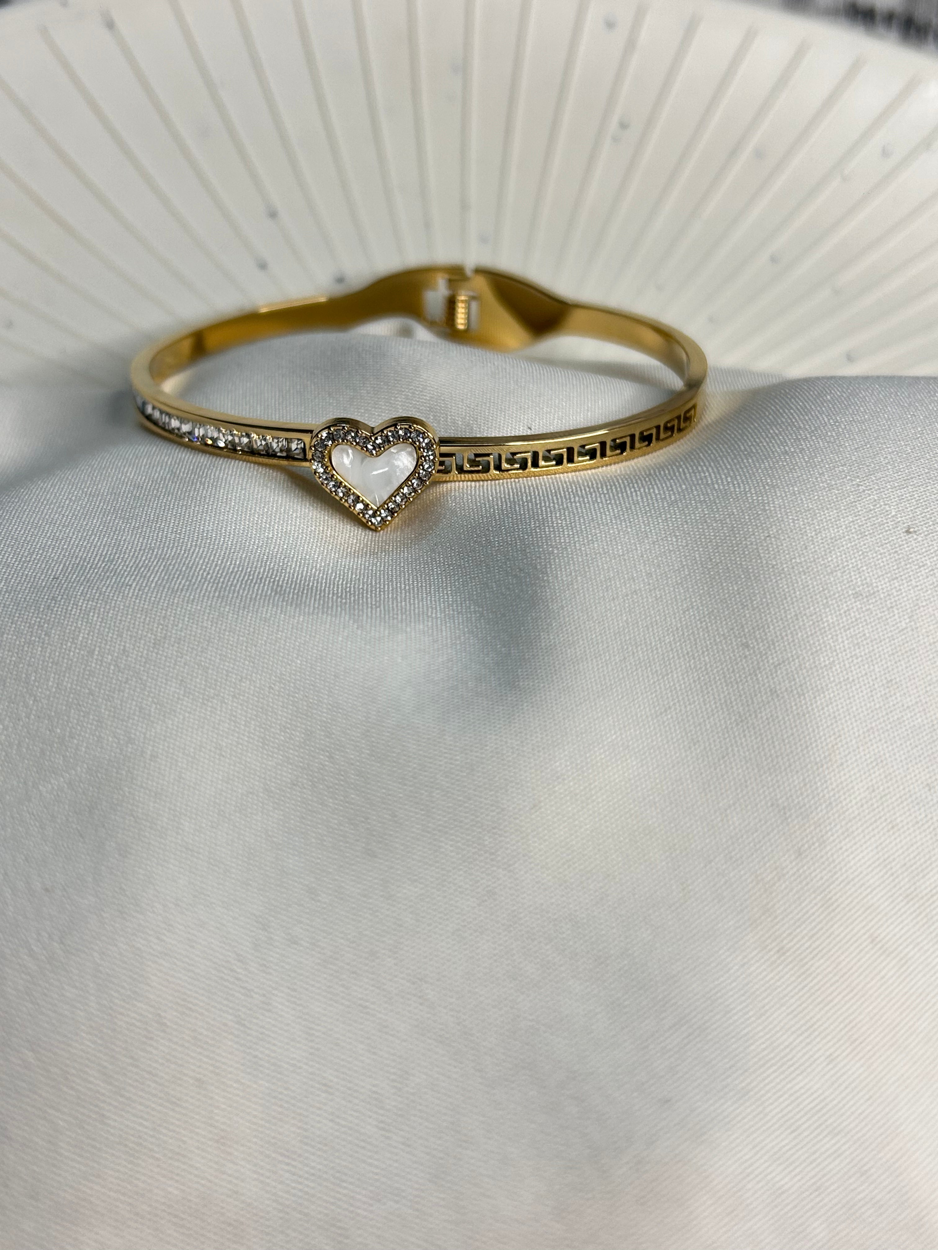 Modern Heart Studded Bracelet For Women