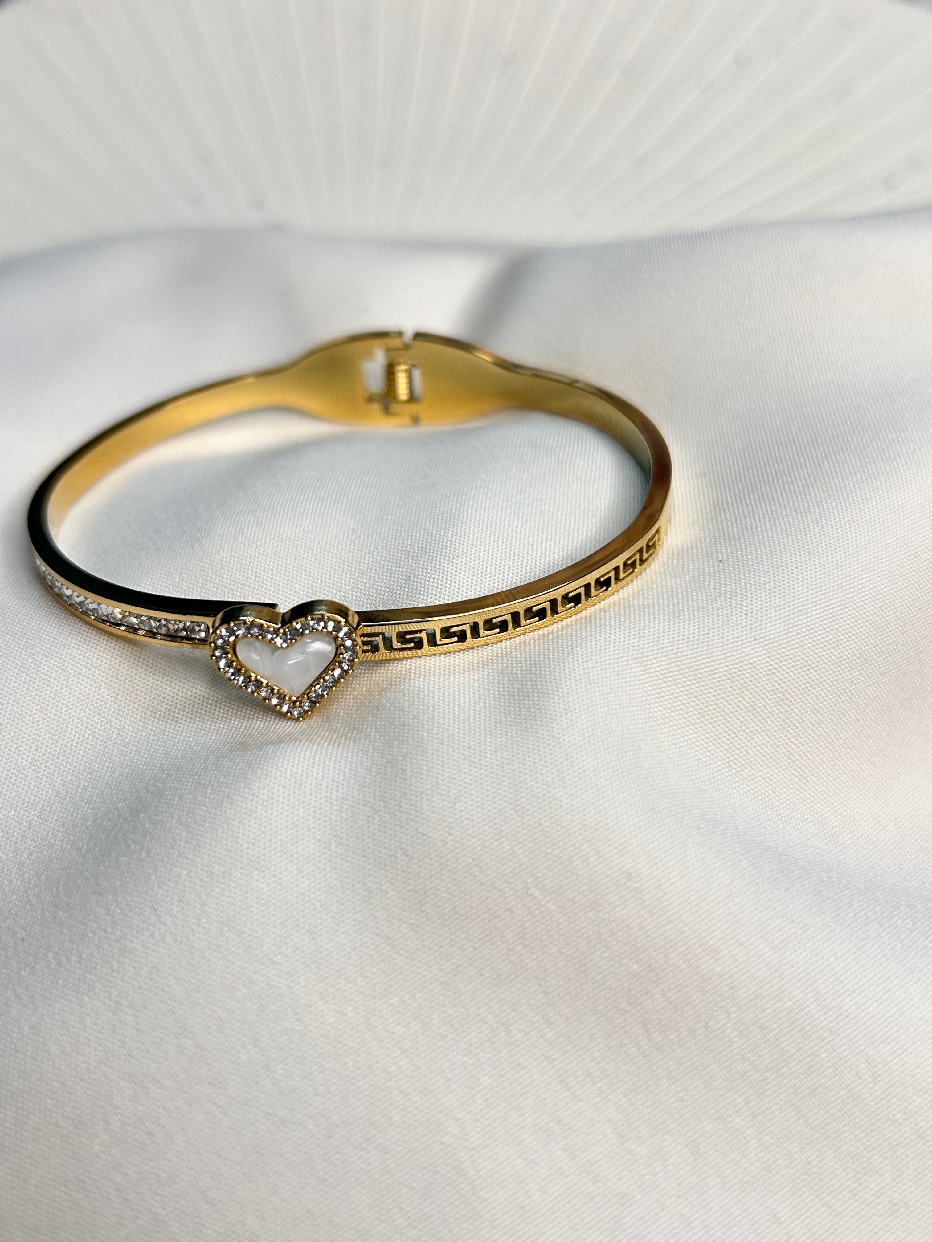 Modern Heart Studded Bracelet For Women
