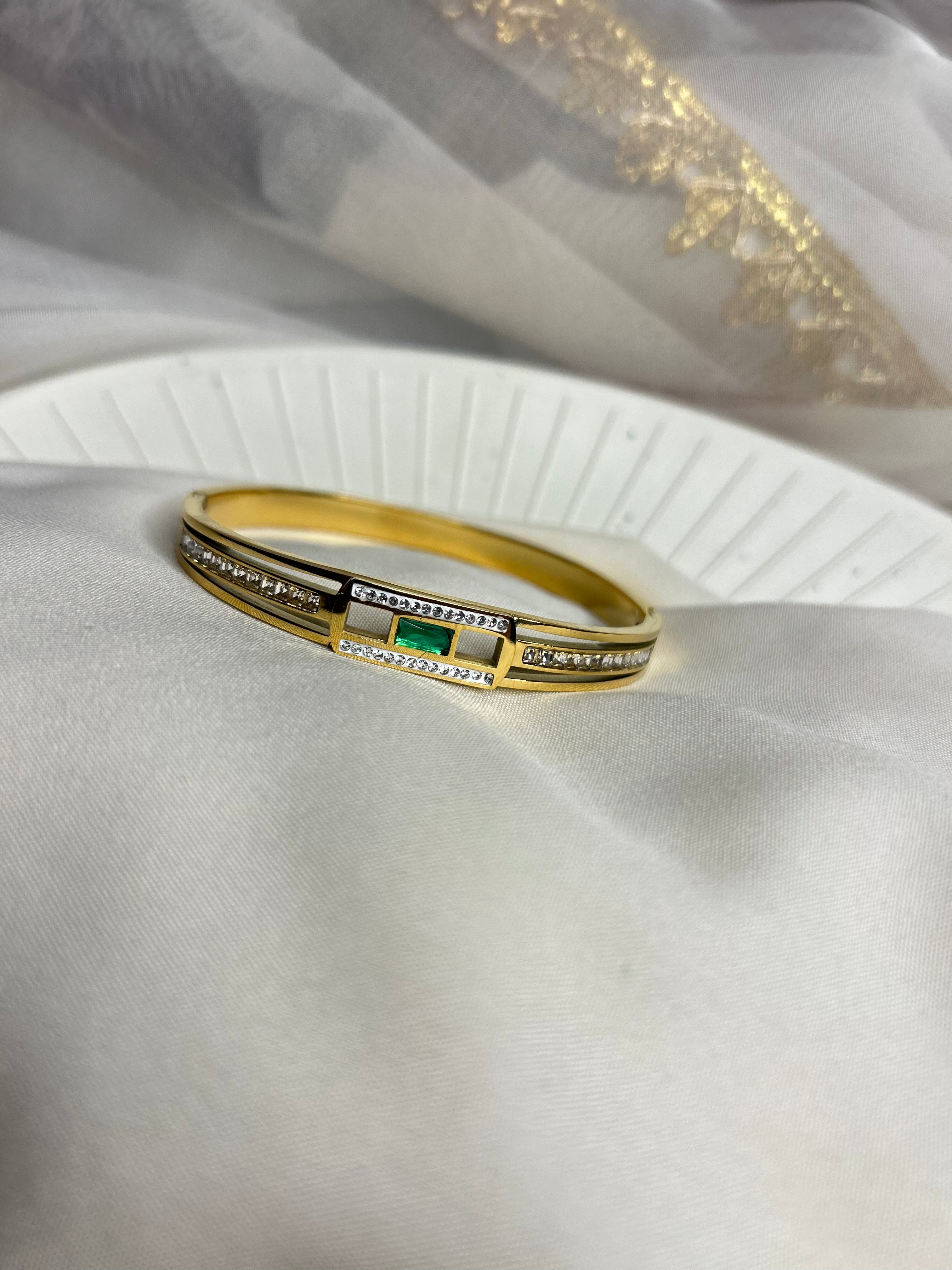 Diamond Studded Bangle Bracelet