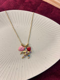 Beach Charm Necklace for Women | Starfish & Heart Gold Chain