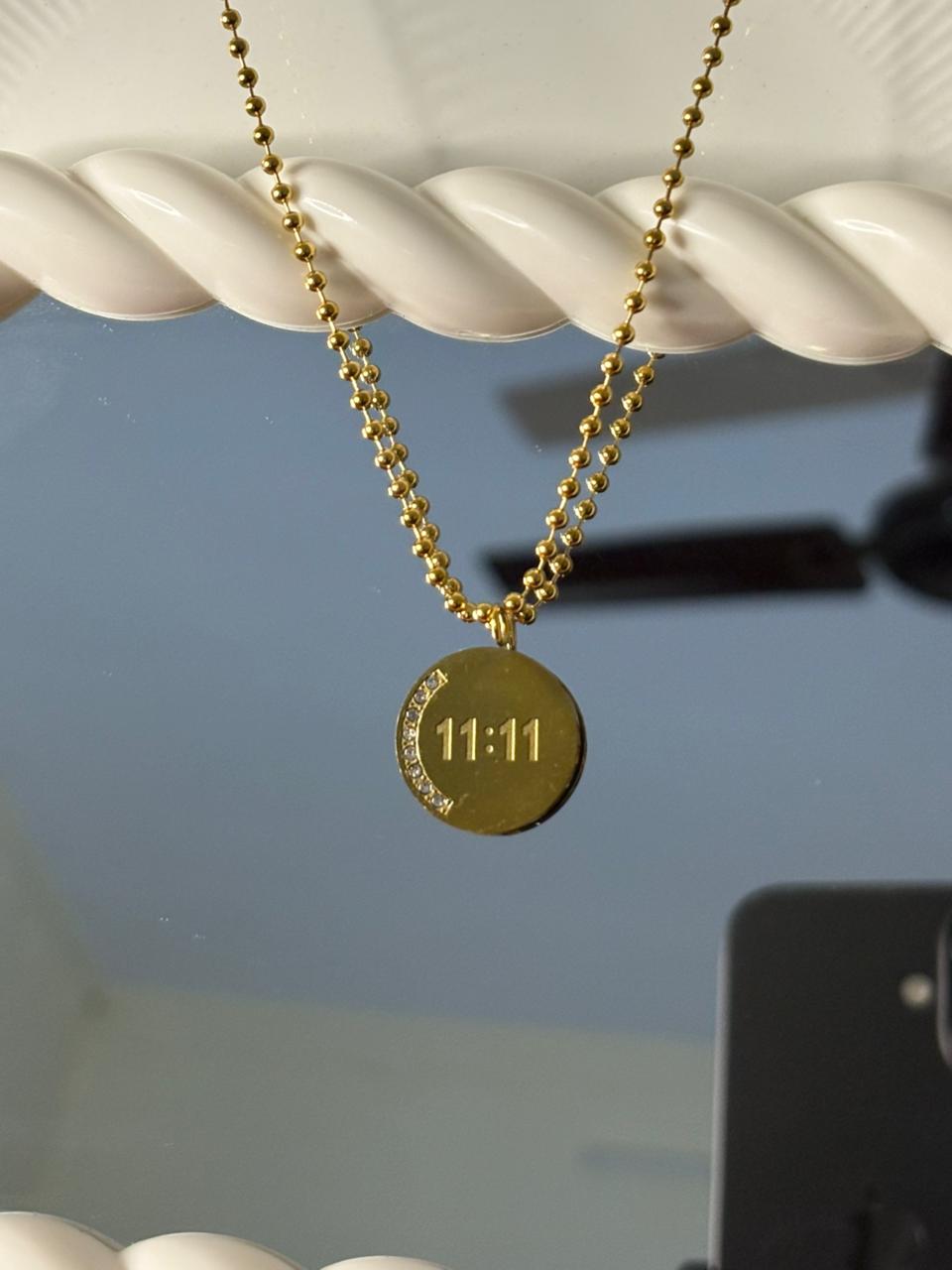 11:11 Pendant Chain for Women | Gold Manifestation Necklace