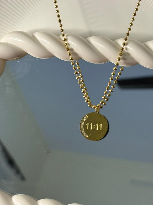 11:11 Pendant Chain for Women | Gold Manifestation Necklace