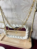 Layered Heart Chain Necklace for Women | Gold Anti-Tarnish Pendant Jewelry