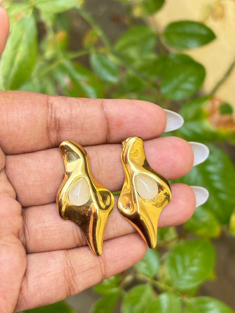 Long Stone Earrings