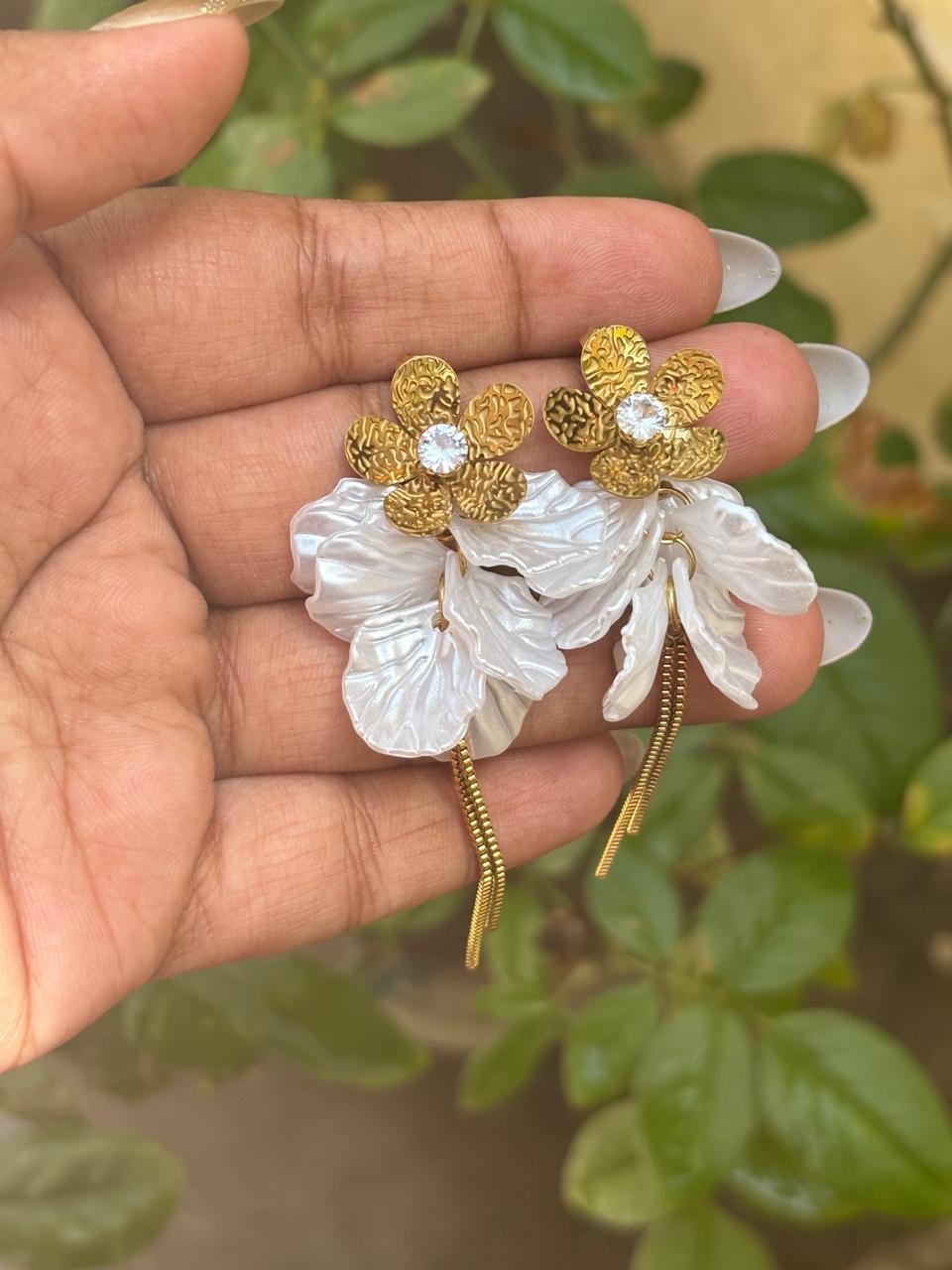 Floral Stone Earrings