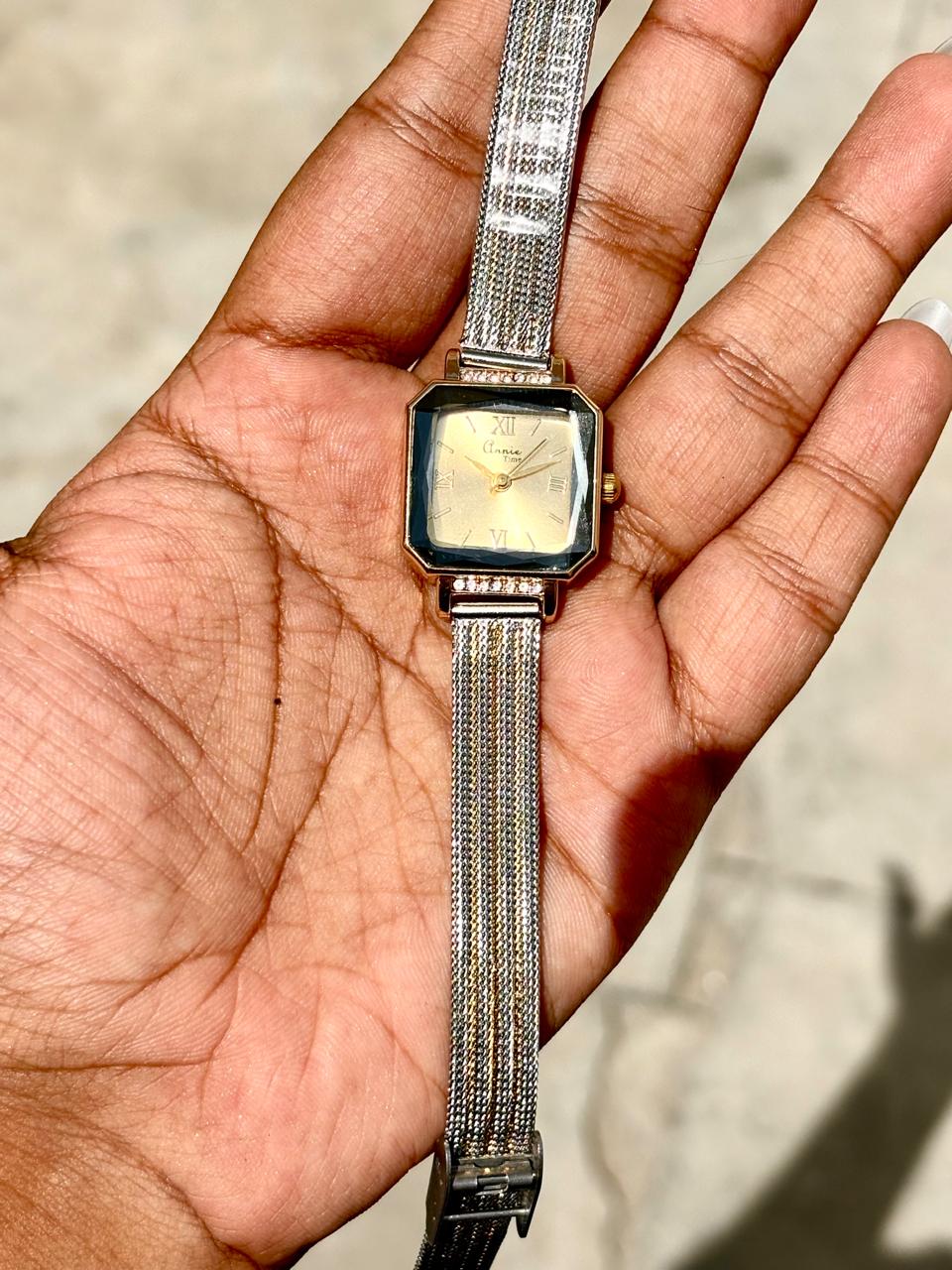 Golden Square Vintage Watch for Women