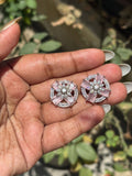 Pink Crystal AD Earrings