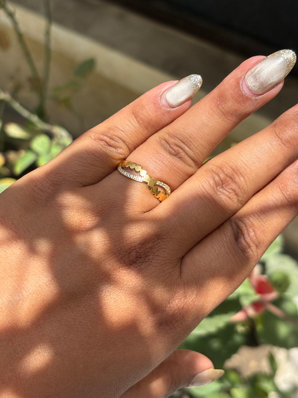 Criss Cross Stone Ring