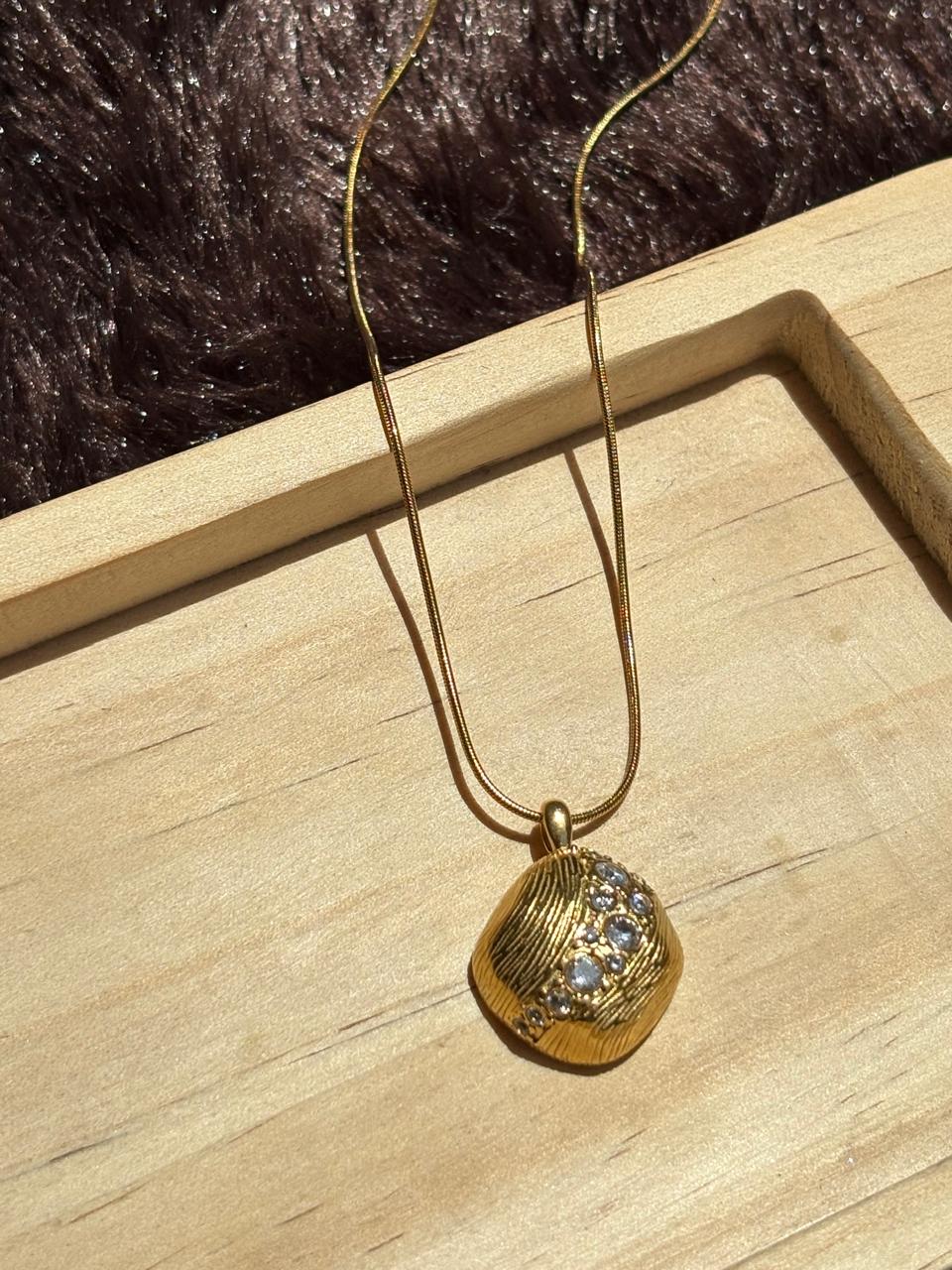 Gold Stone Necklace