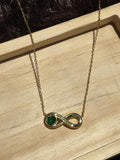 Infinity Green Stone Pendant