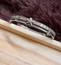 Silver Flower Bangle