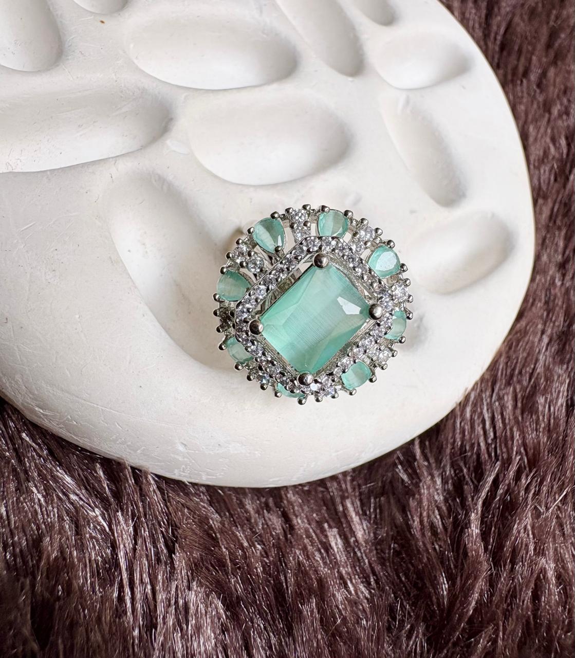 Floral Stone Ring
