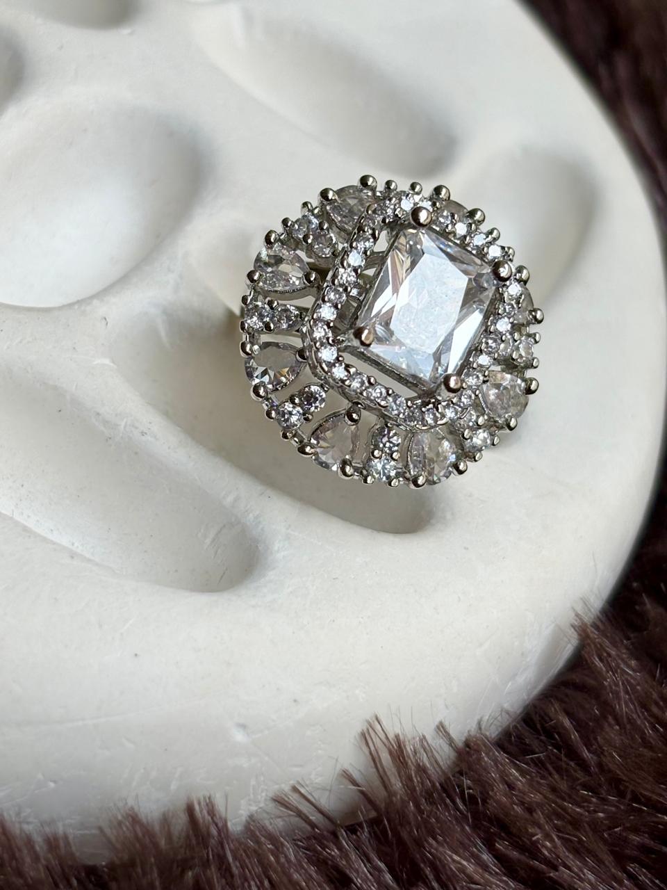 Floral Stone Ring