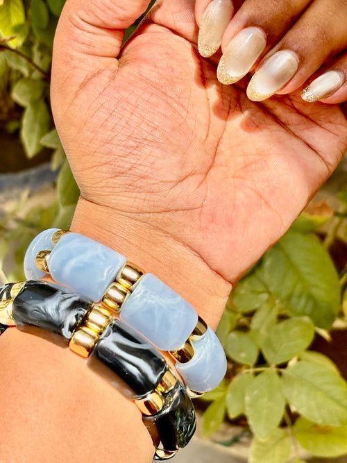 Broad Resin Cuff Stretchable