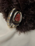 Dual Tone Snake Watch for Women – Gold Bracelet Style Watch
