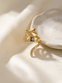 Snake Wrap Stone Gold Ear Cuff