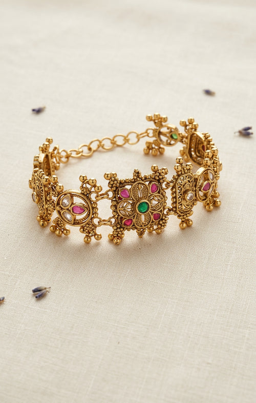 Antique Stone Cuff - studio