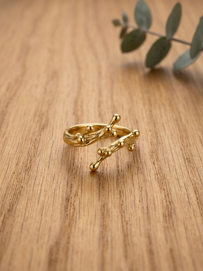 Branch Twig Open Gold Ring