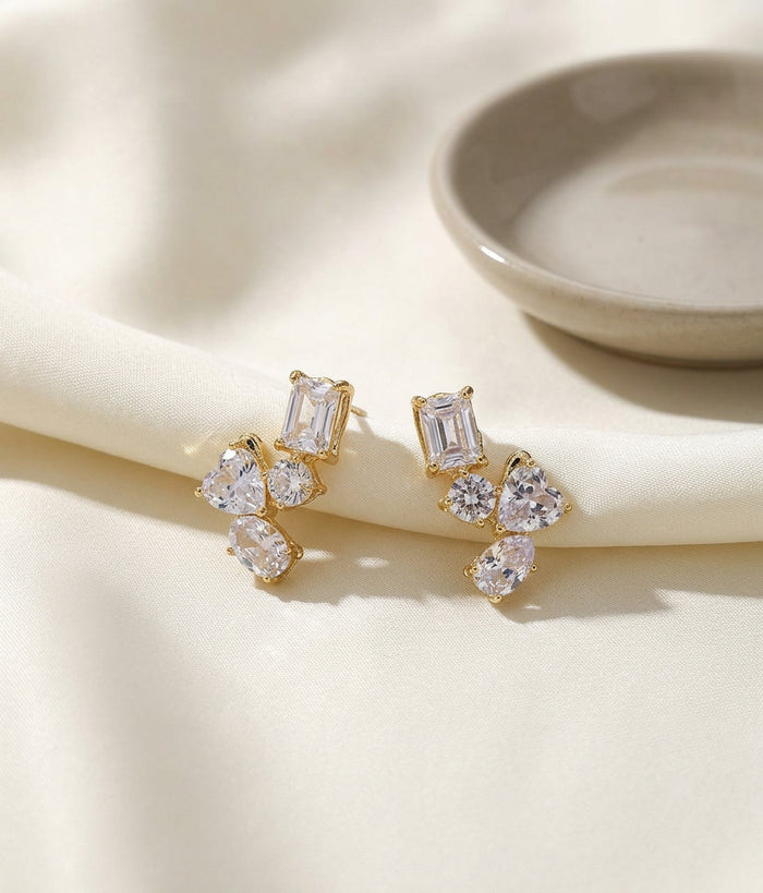 Cluster Clip-On Earrings