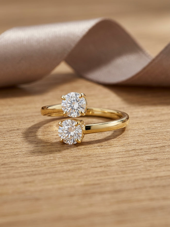 Radiant Twin Stone Ring