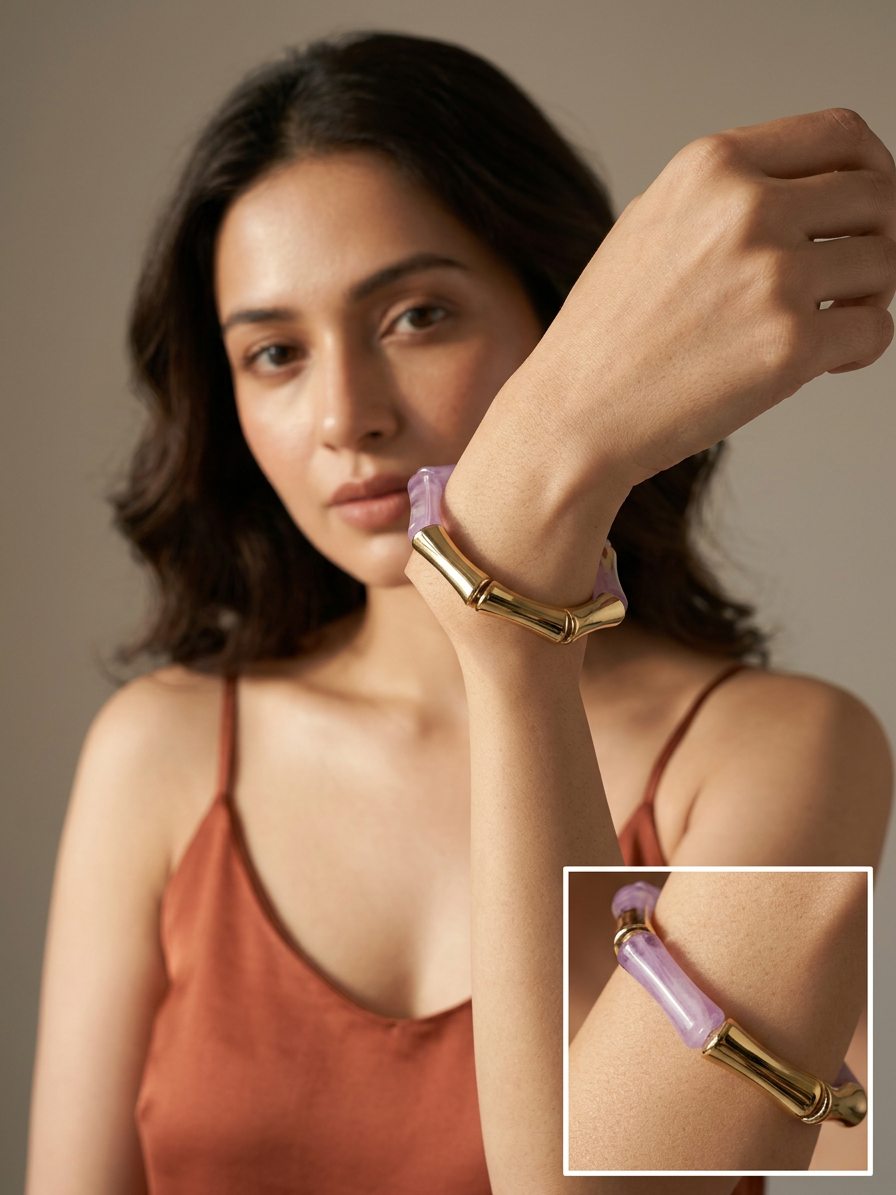 Resin Bangle 05 - on model