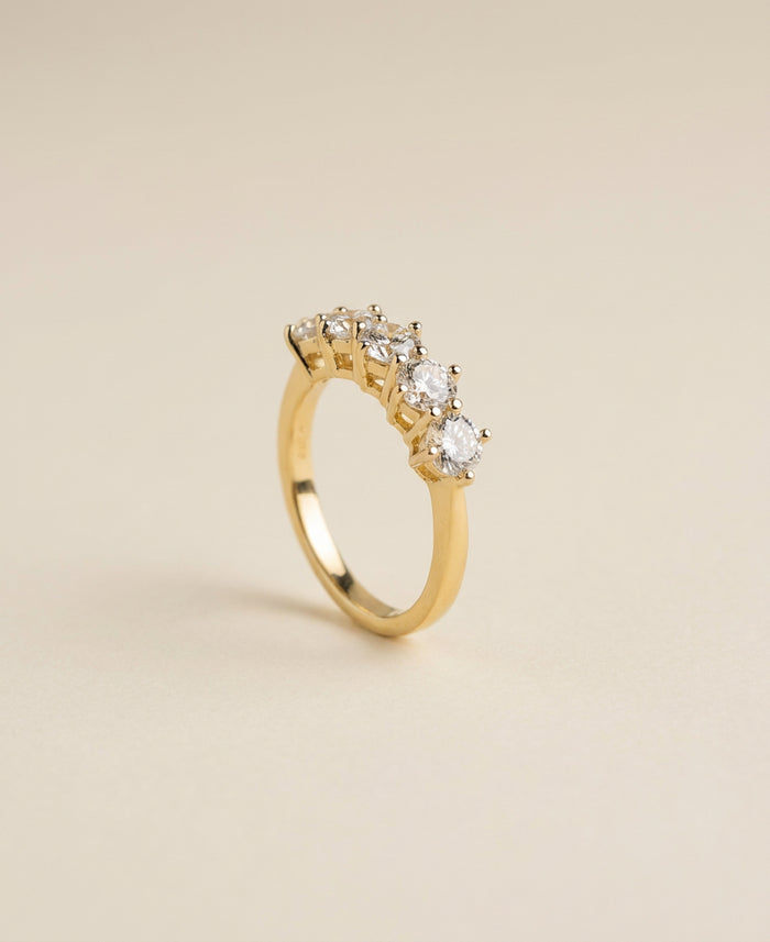 Five-Stone Gold Band Ring