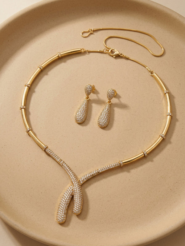 Riwaayat Gold Choker Necklace Set
