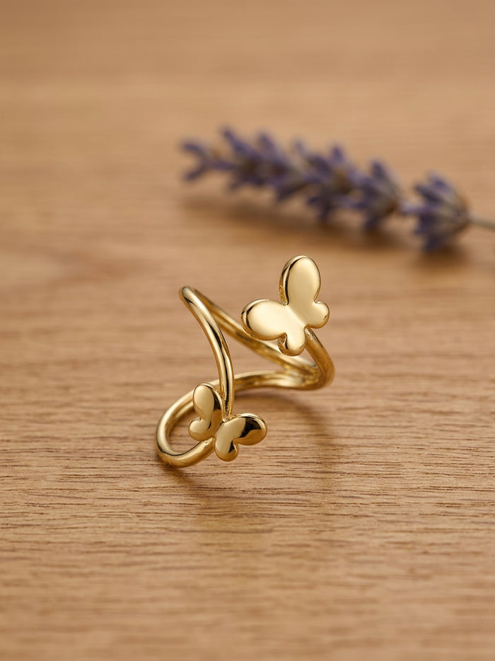 Butterfly Wrap Gold Ring for Women