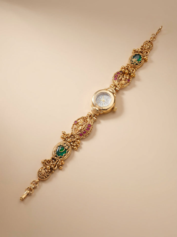 Slim Antique Gold Bracelet Watch